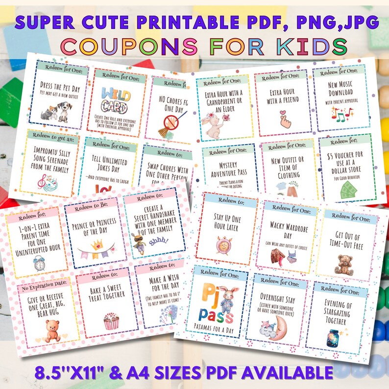 Printable Coupons for Kids Kids Reward Voucher Printables for Kids