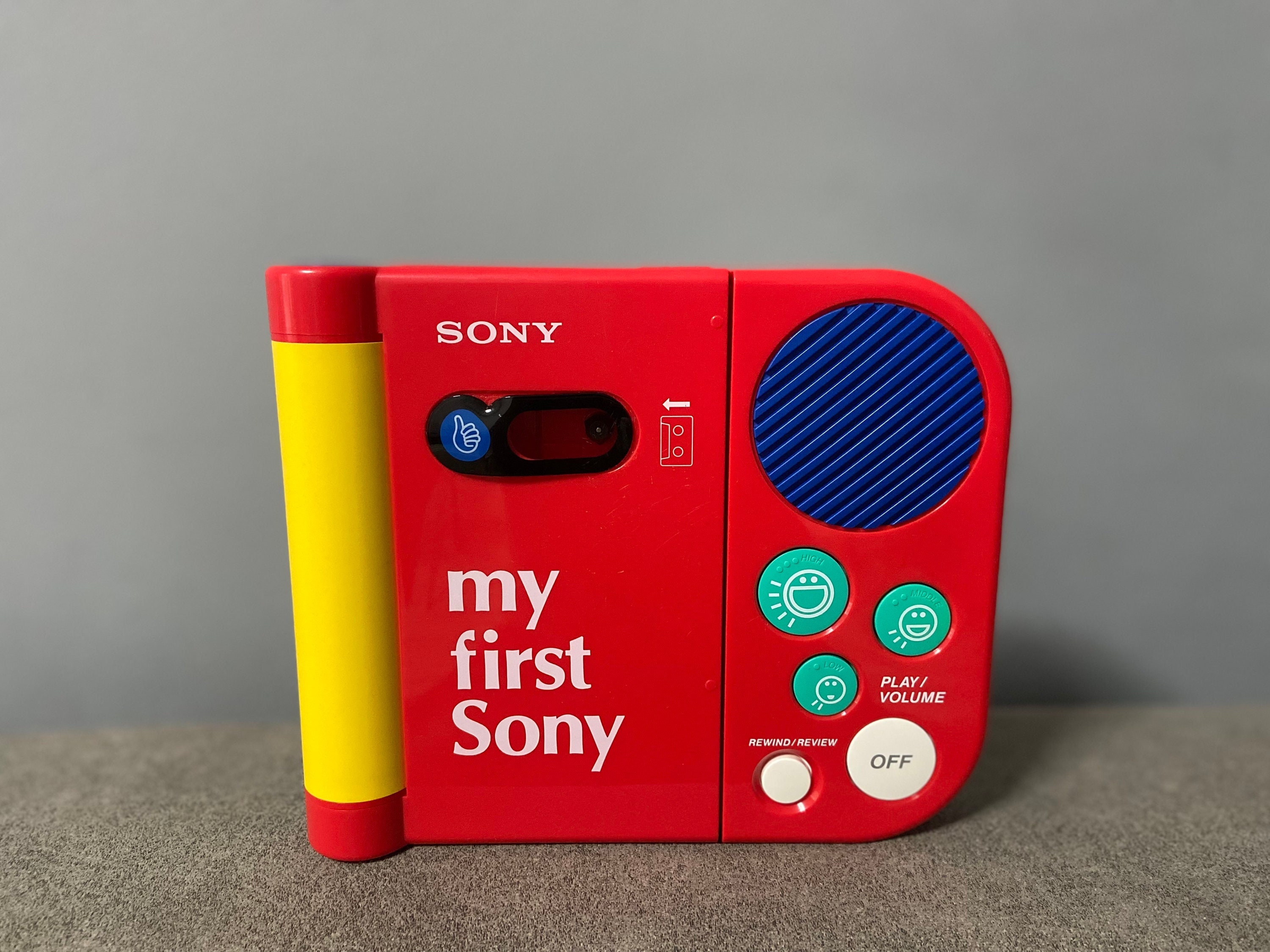 Vintage My First Sony Tpm-8000 Cassette Player Red Made in