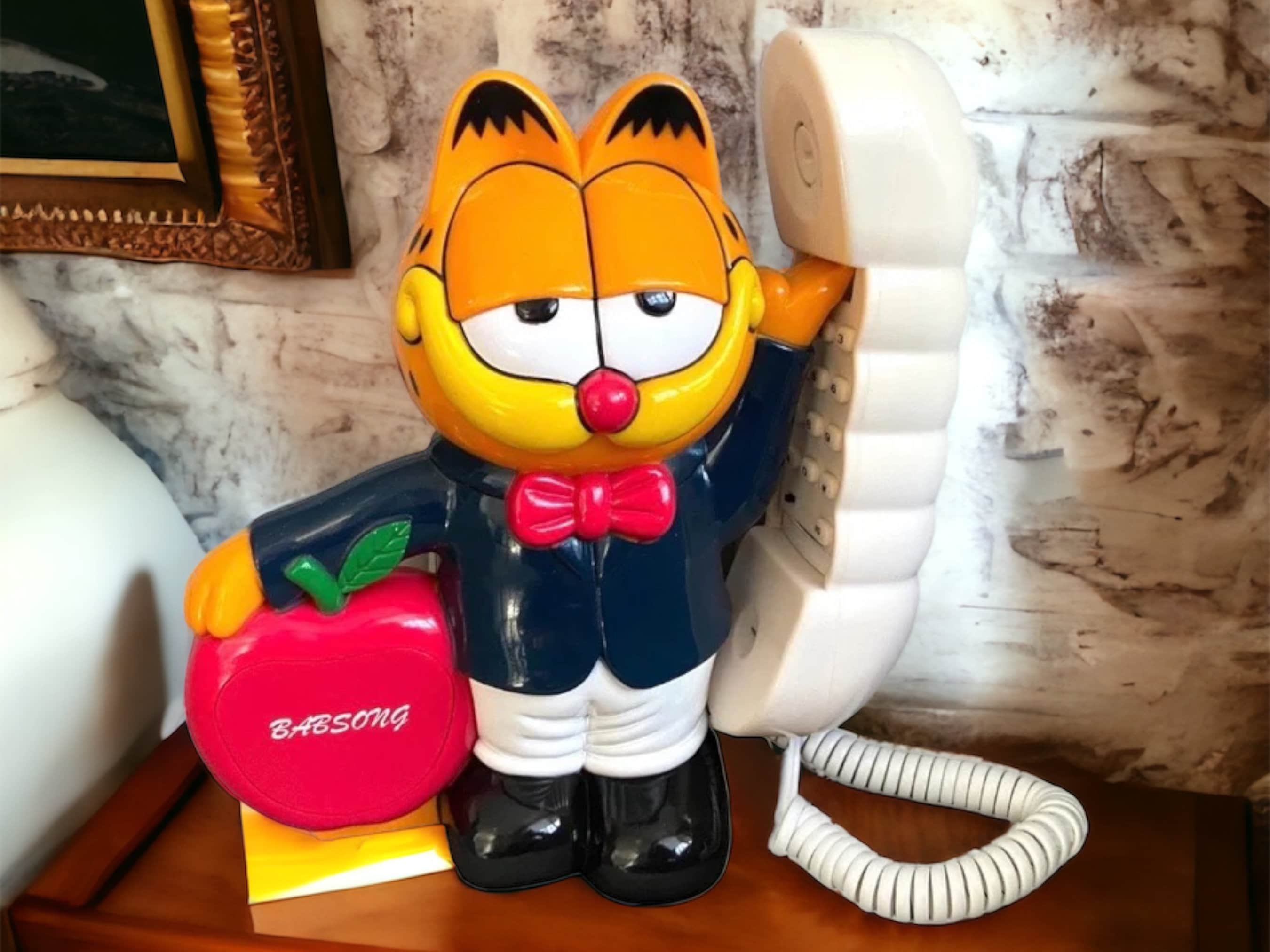3760. ガーフィールド ヴィンテージ 電話機 Garfield 新古電話 レア ヴィンテージ Y2k 固定電話 by Babsong