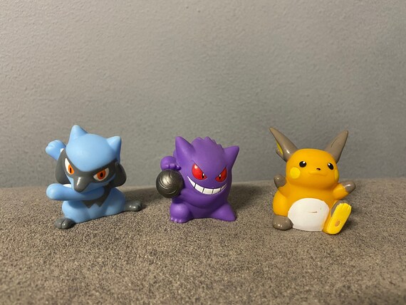 Lot 3x 2006 Pokemon Finger Puppet Attack Gengar Nintendo Bandai