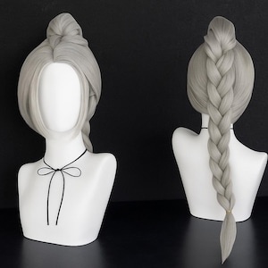 ShadowHeart Perücke Baldur&#39;s Gate 3 Cosplay | BG3 Shadowheart Kostüm Weißes Yaki-Haar | Astarion Baldurs Gate Fan-Geschenk | Halloween-Kostüm
