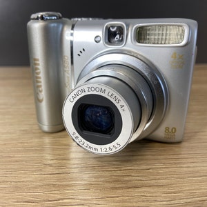 Canon Powershot A580 8.0MP Digital Camera Silver digicam | y2k digital camera / Retro Digital camera | Tested + WORKING
