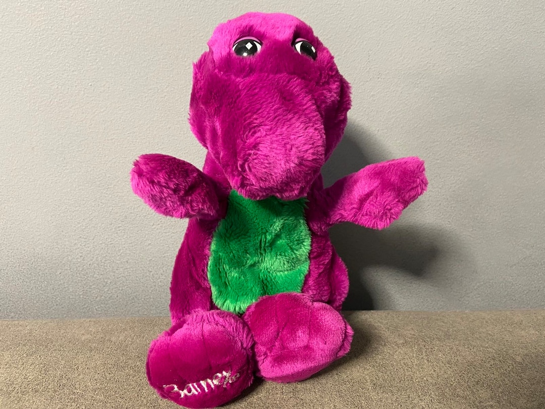 Barney Plush Purple Barney the Dinosaur Plush Soft Toy Children's TV Etsy