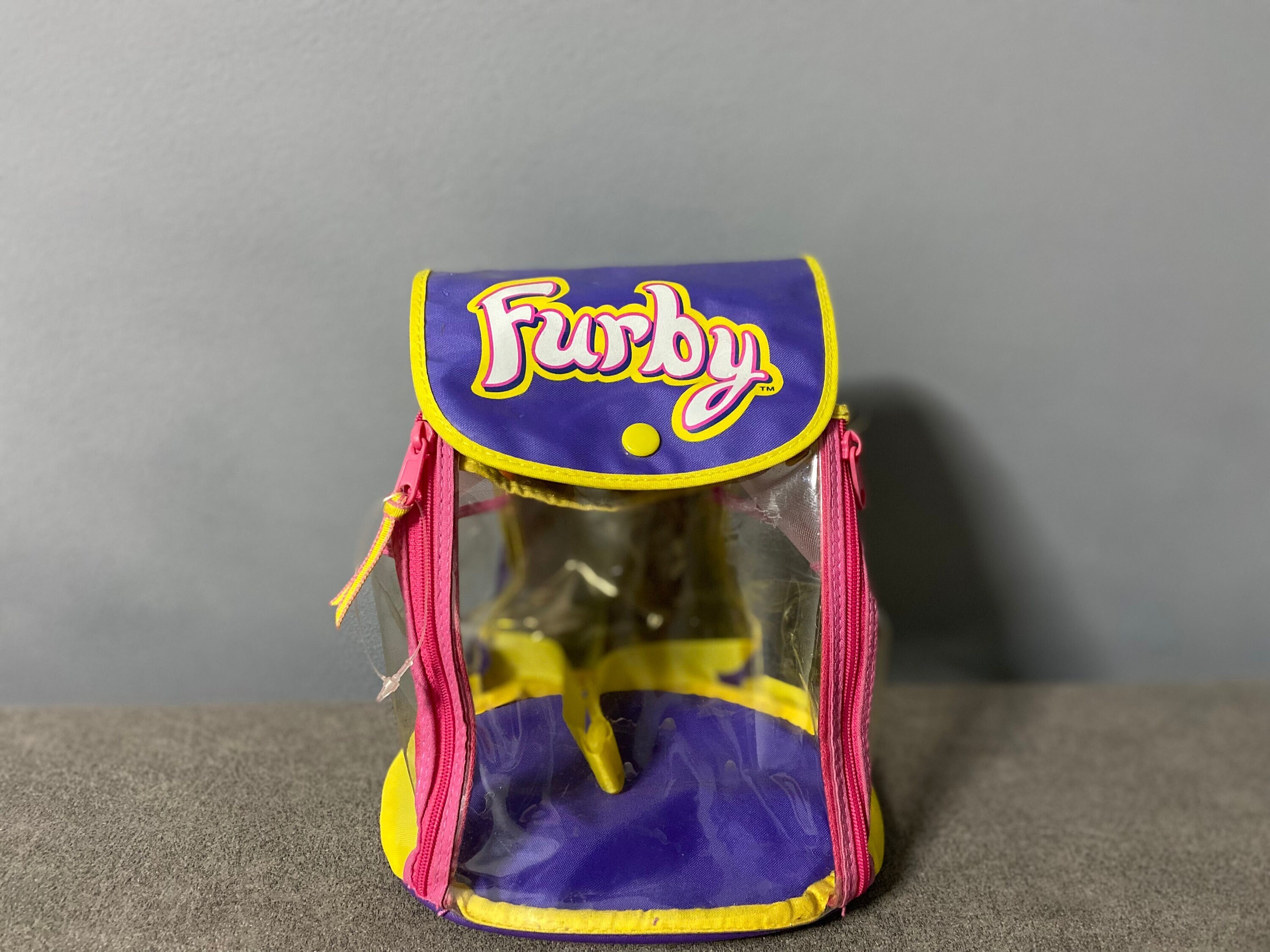 Furby backpack Original 1999 Clear Furby Carry Along Backpack Etsy