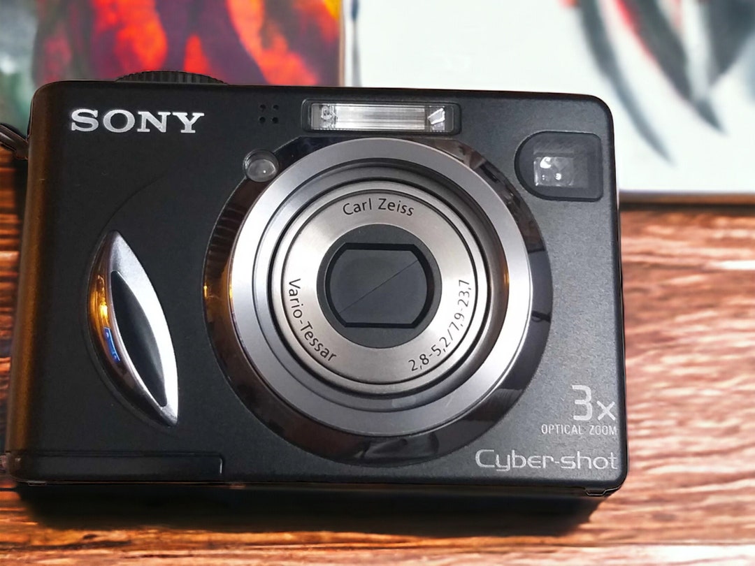 Sony Cyber-shot DSC-W17 7.2MP Digital Camera 3x Zoom Black Working Sony ...