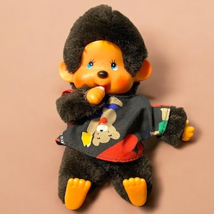 Vintage Monchichi Monkey Doll - 1970s Baby Doll Plush | Adorable Vintage Monkey Gift, Soft Toy Collectible Monchichi