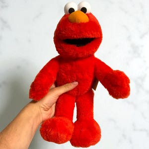Vintage Sesame Street Elmo Plush Toy 2000 | 13 Inch Red Monster Stuffed Animal | Authentic Classic Kids TV Show Collector Display Toy
