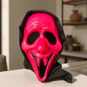 Máscara de Halloween Ghostface Ghostface assustador e divertido: Scream Fantastic Faces Máscara de rosto fantasma rosa fantasia ghostface