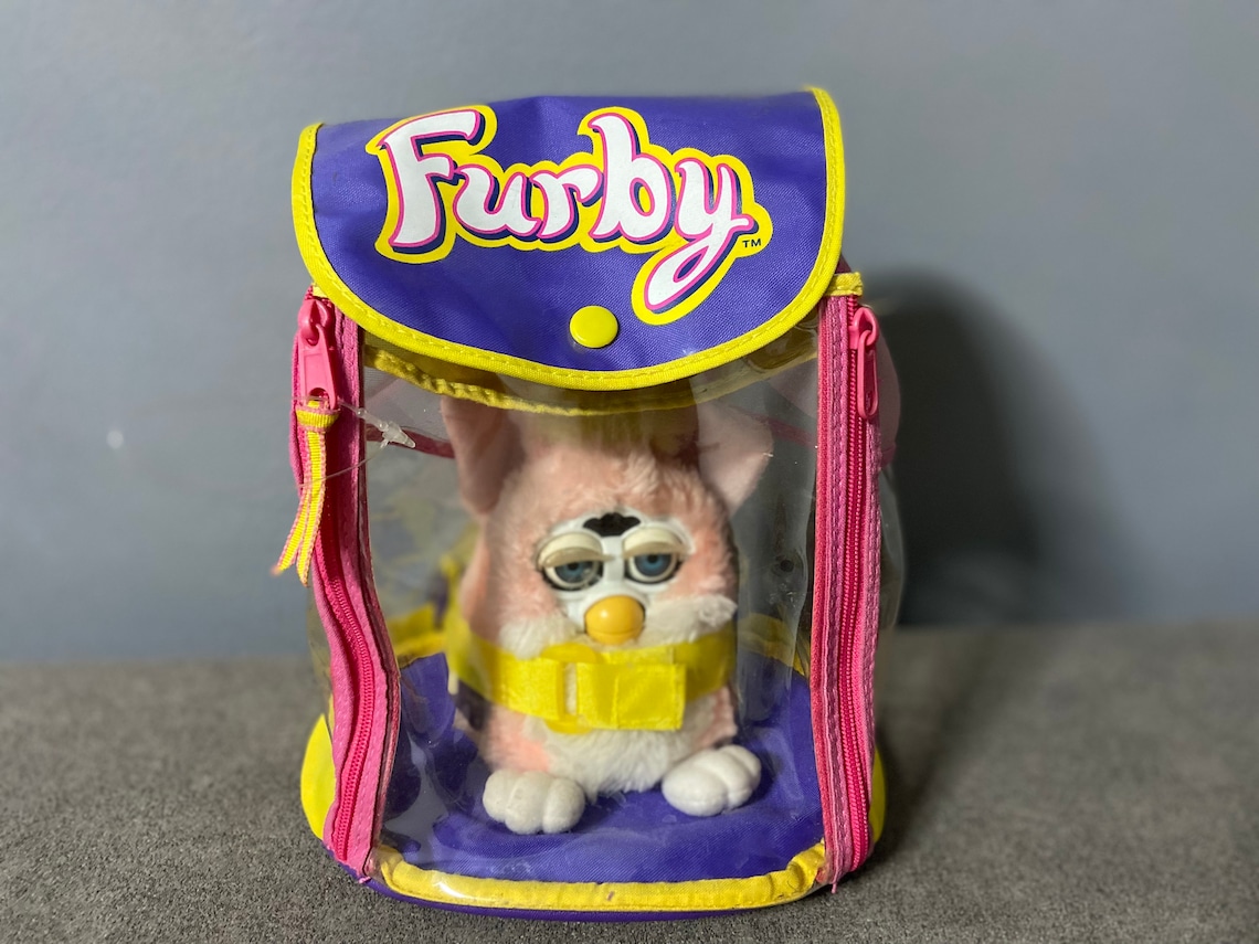 Furby backpack Original 1999 Clear Furby Carry Along Backpack Etsy