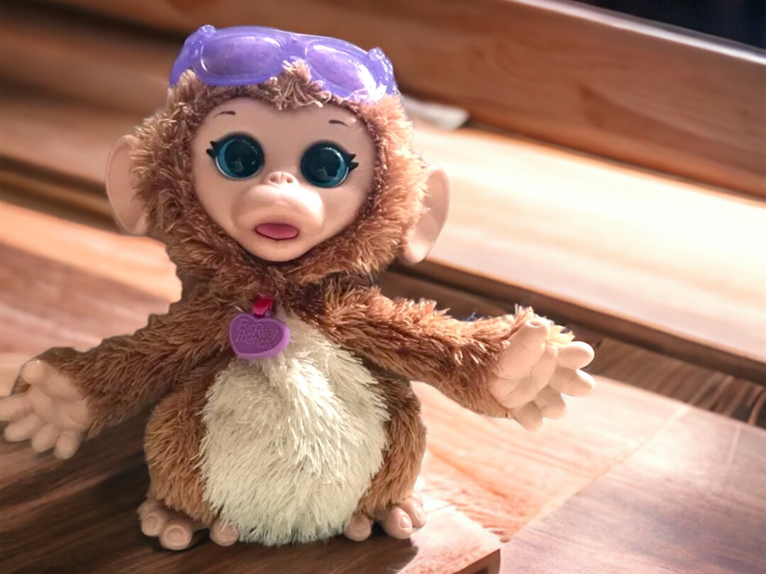Hasbro Furreal Friends Baby Cuddles My Giggly Monkey Pet Plush 8