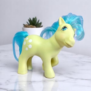 Vintage My Little Pony figure G1 Tootsie Lollipop 1984, Pony yellow, Vintage toys, mlp, 80s kid gift, Pony collectors