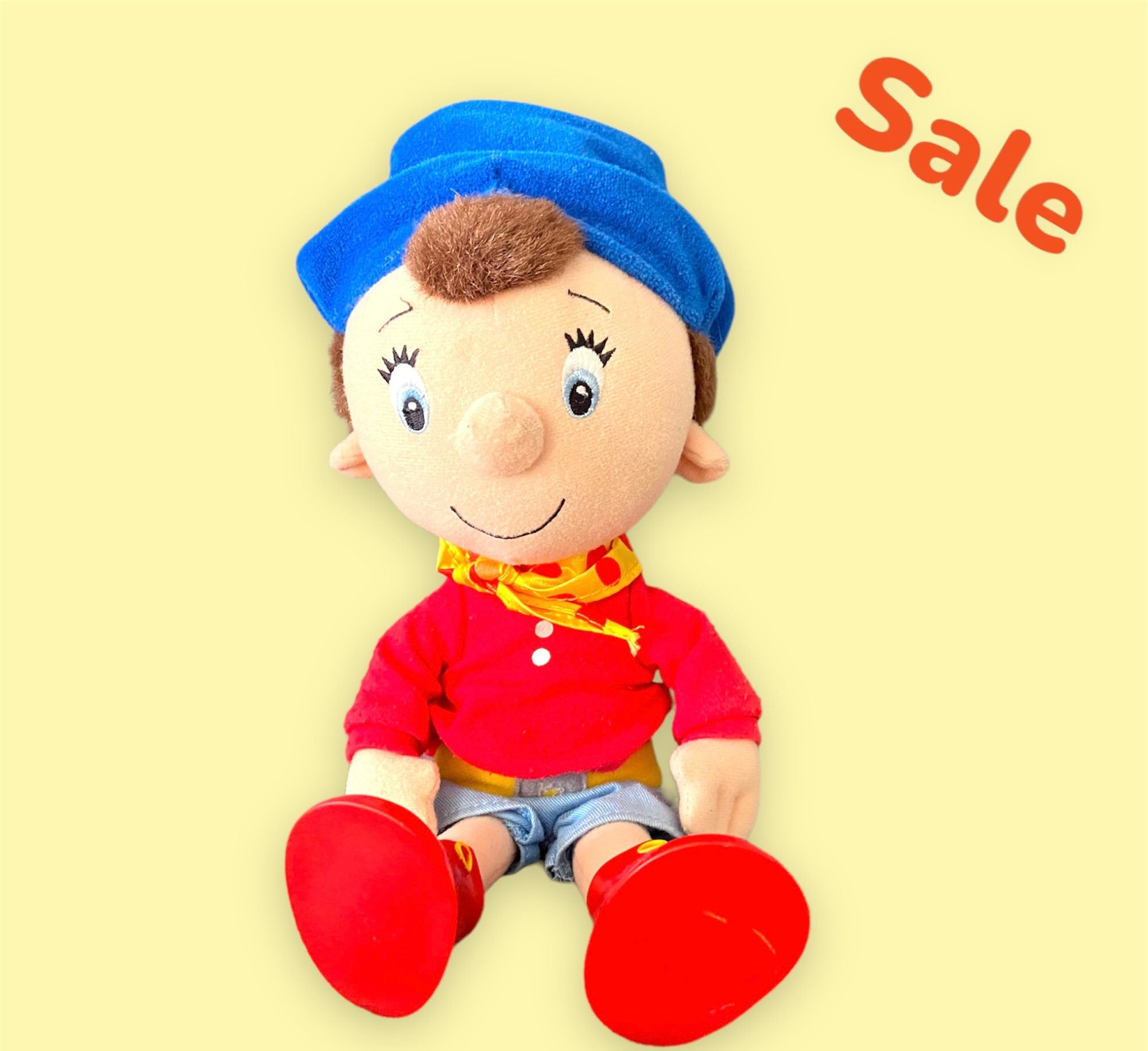 Vintage Noddy Boy Plush Doll Toy 11 Rattle Bell Hat Enid Etsy UK