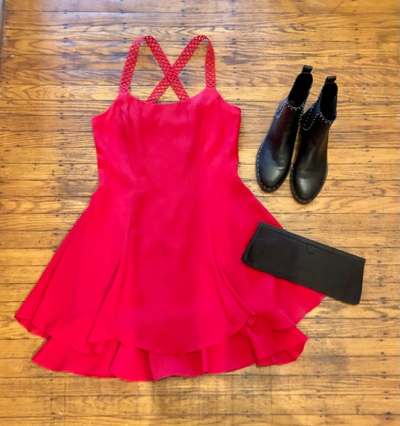 Vintage Red Cocktail Dress