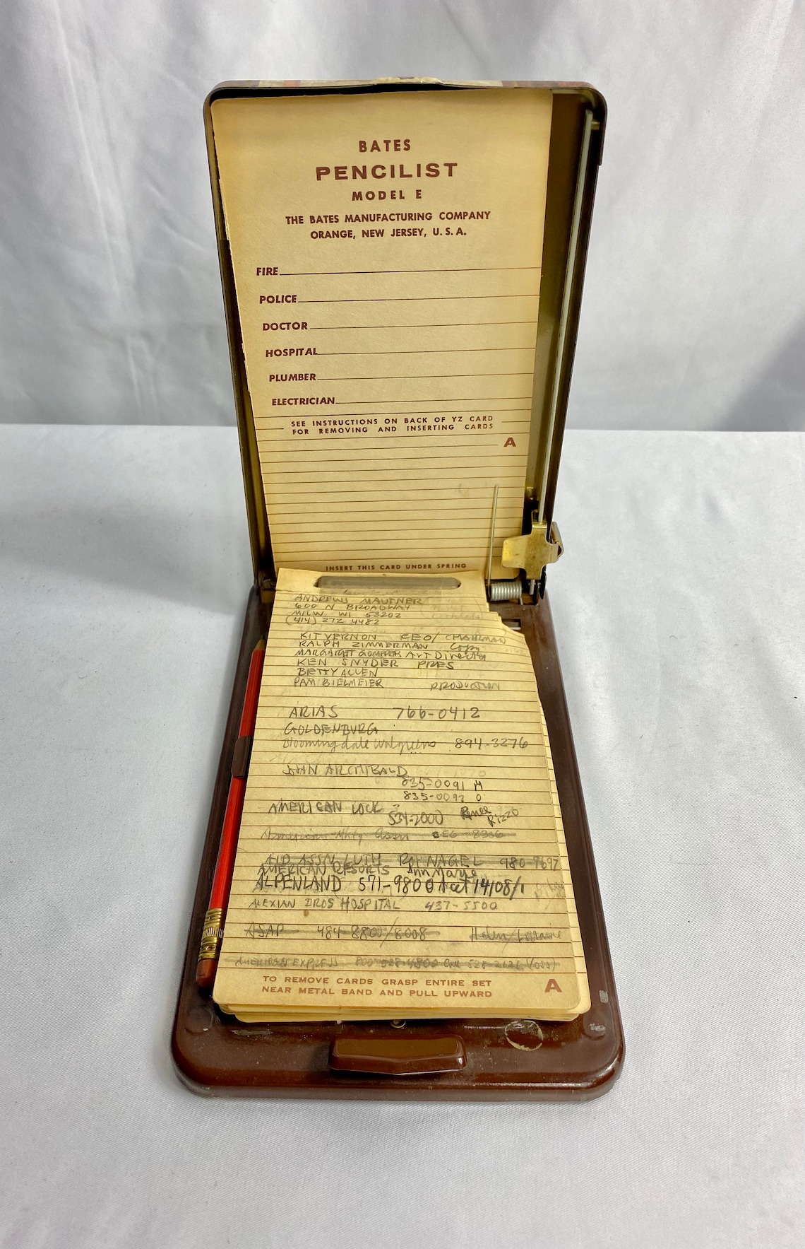 Vintage Metal Address Phone Book Etsy