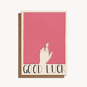Bonne chance carte de voeux croise les doigts, A6