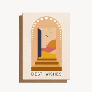 Best Wishes Happy Birthday Boho Style carte de vœux, A6