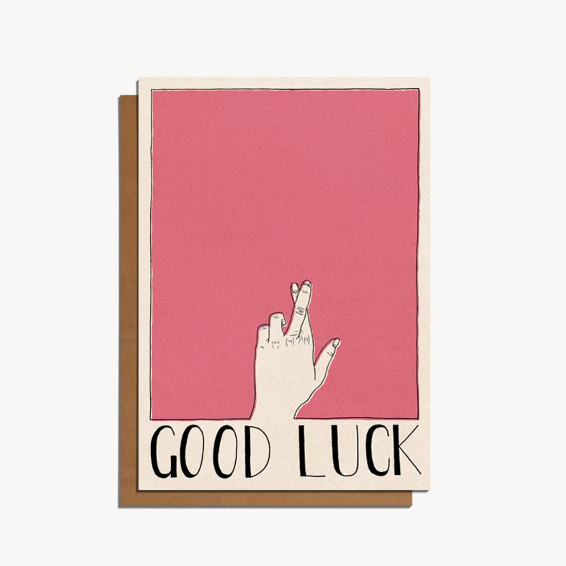 Good Luck Fingers Crossed Greetings Card, A6 - Etsy