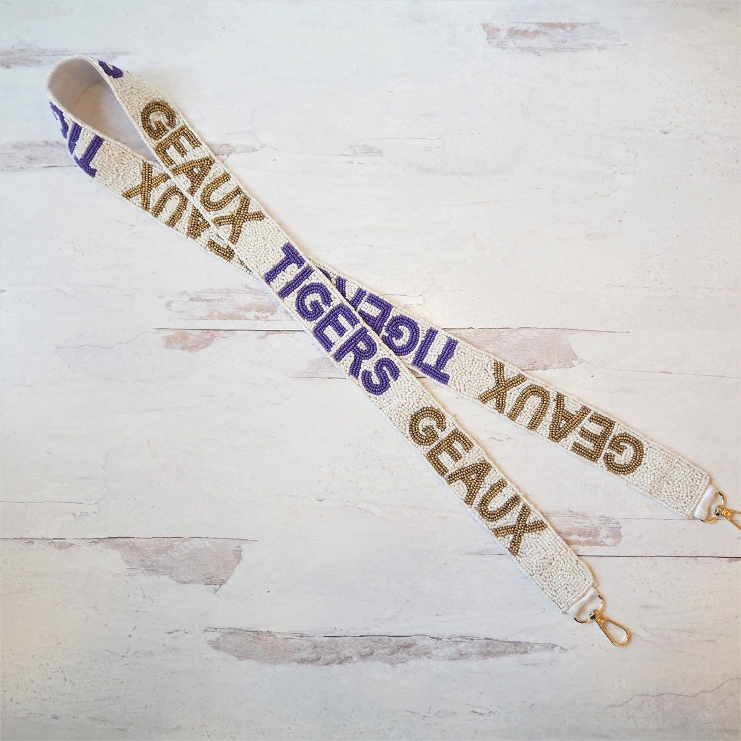 Geaux Tigers Beaded Purse Straps College Purse Strap Etsy