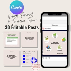 Canva Editable Ready-Made Instagram Post For Insurance Agents | Insurance Topics Social Media Posts | Facebook Posts | V1.1