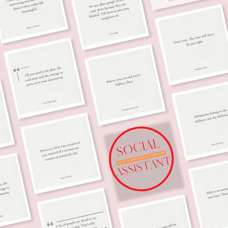 Canva Template 100 Motivational Quotes Template Editable Readymade