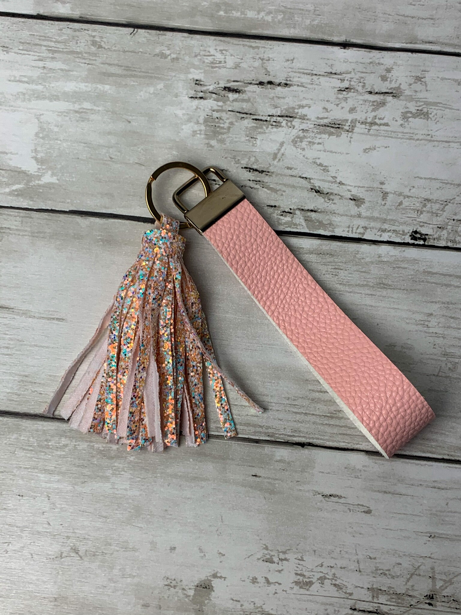 Pink Wristlet Glitter Tassel Glitter Wristlet Pink Wristlet Etsy