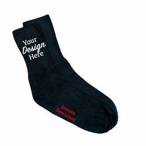 Socks Mockup Black Unisex