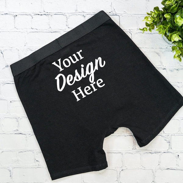 Black Boxer Mockup Men Digital