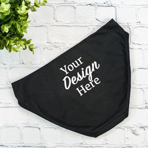 Black Underwear Mockup Woman