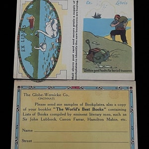Globe-Wernicke Co. Werbepostkarte, um 1920/1930