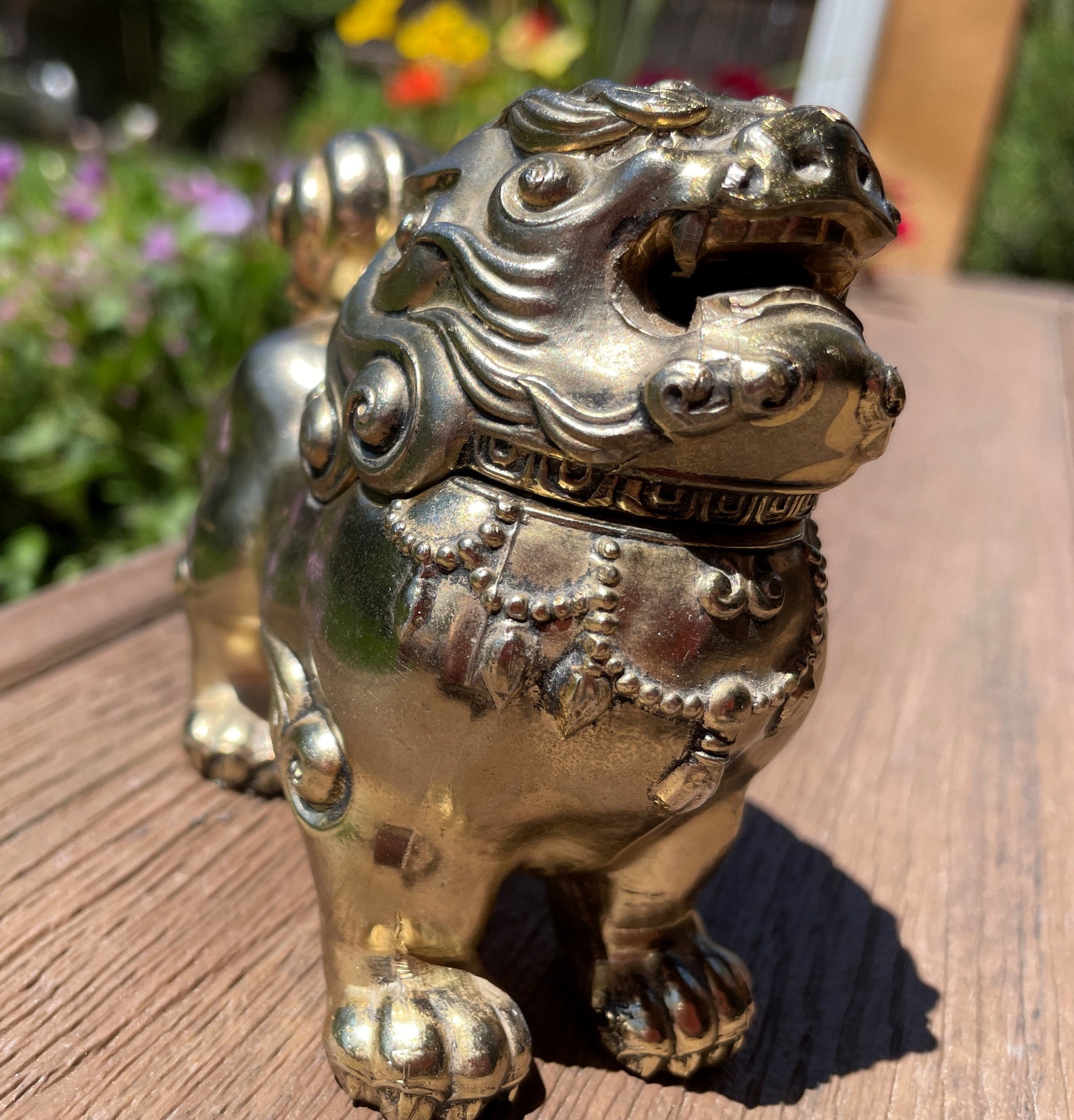 1960s Brass Foo Dog Incense Burner Etsy