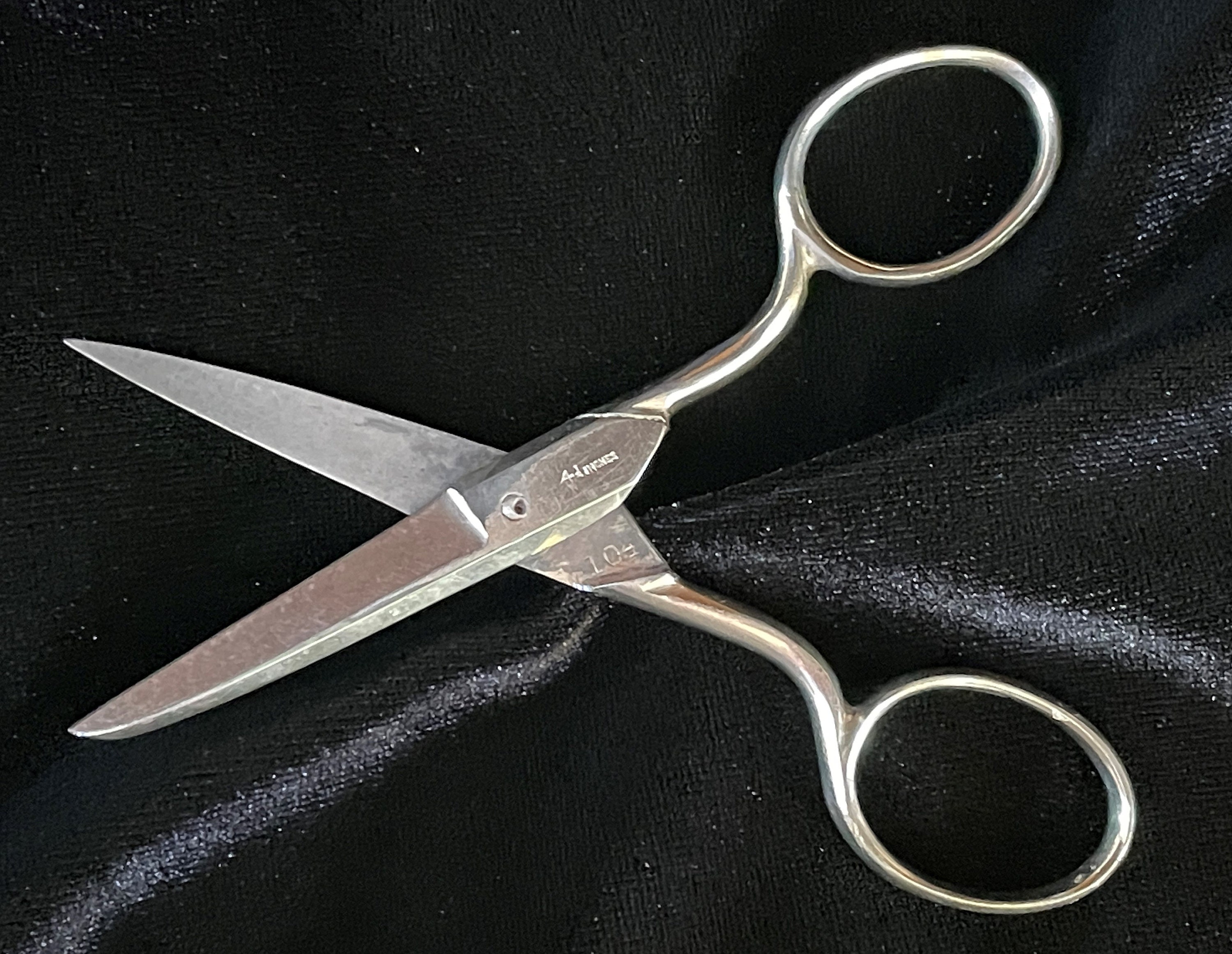 Huge Vintage Scissors or Shears, Goodrich BY Clauss, USA, Aged Patina, 10  1/4 Inches Long, Works Well, Big Scissors 