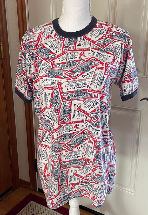 Vintage 1970s Budweiser All Over Print T-Shirt