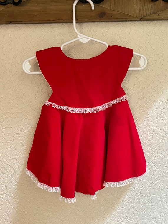 infant red corduroy dress Samara Infant Girl Red Corduroy Dress Size 2T W/Cute Embroidered Flowers