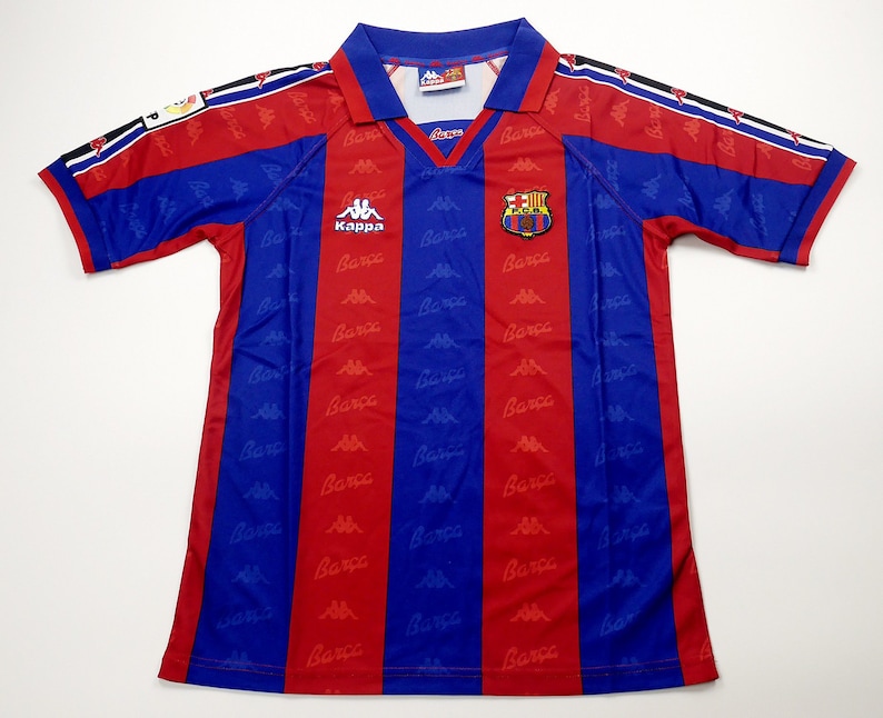 Barcelona 1997-1998 Home Kappa Soccer Jersey Football Shirt | Etsy