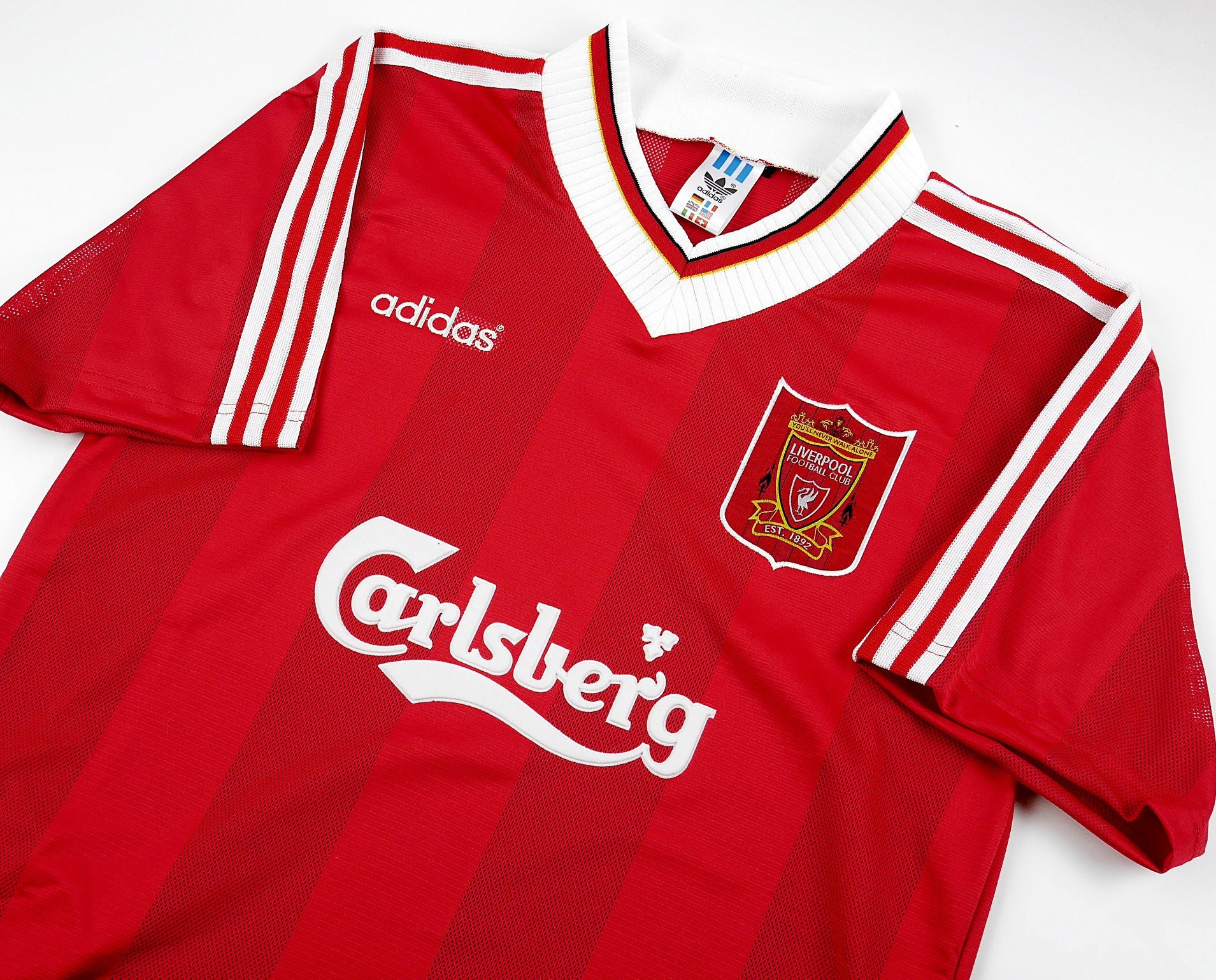 Liverpool 1995-1996 Home Carlsberg Soccer Jersey Football | Etsy