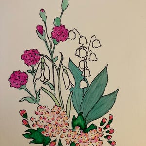 Retrato floral de amigos y familiares