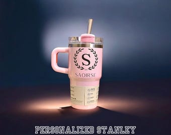 Vaso Stanley personalizado: taza de viaje térmica con monograma