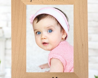 Personalized Wooden Picture Frame, Wedding Picture Frame, Engraved Photo Frame Housewarming Gift, 4x6 Portrait Family Picture Frame