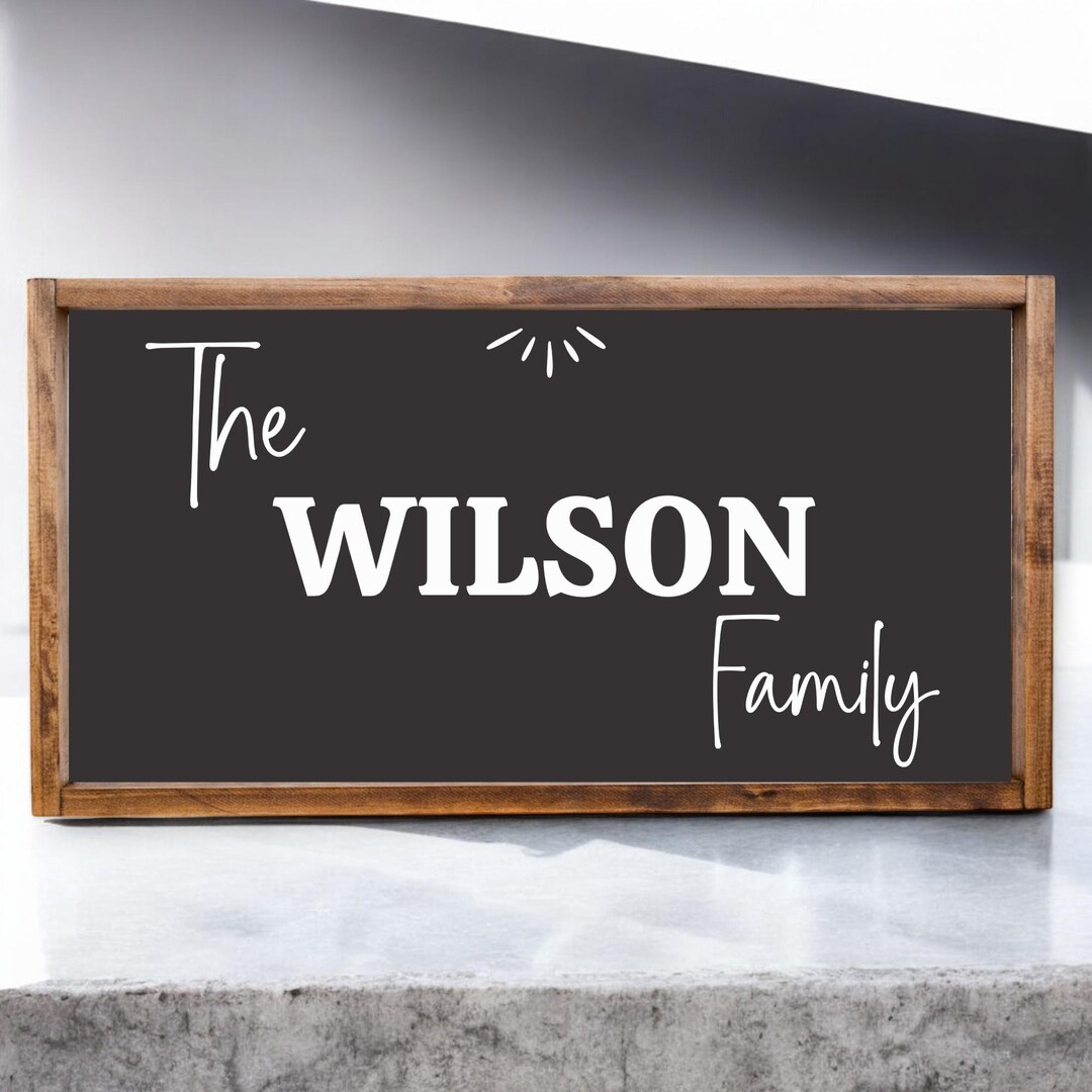 Personalized Family Wood Sign - Custom Last Name & Established Date ...