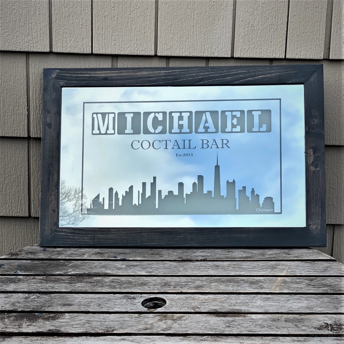 Personalized Bar Sign mirror Bar Signled Bar Signcustom Bar Etsy