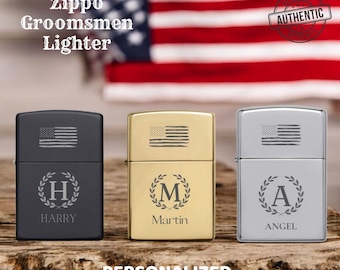 Encendedor Zippo con grabado personalizado: regalo personalizado para padrinos de boda