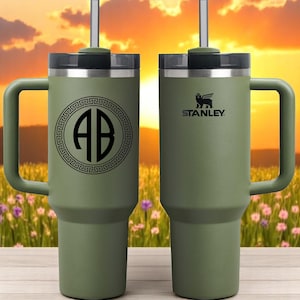 Custom Engraved Stanley Tumbler: Monogrammed Insulated Travel Mug