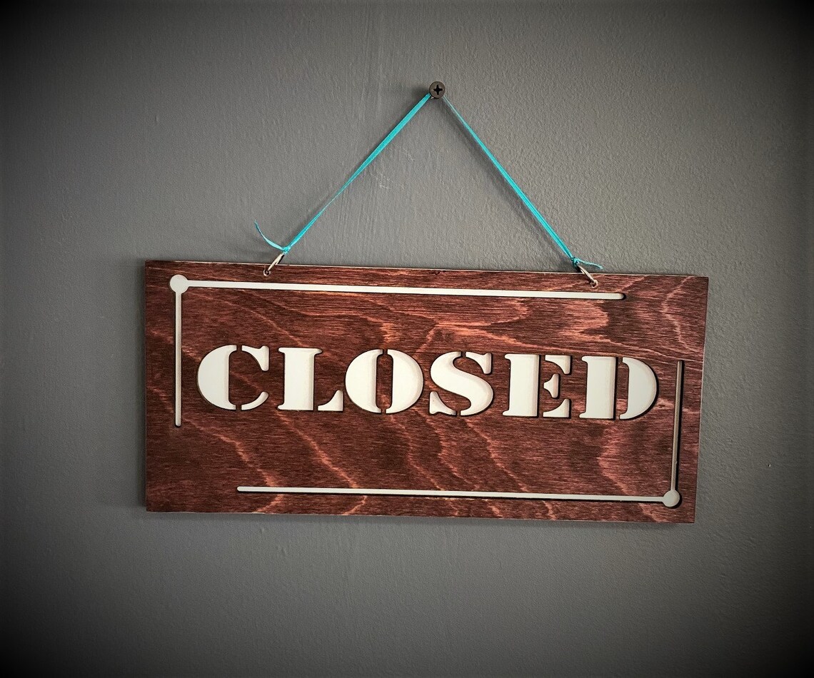 Open Sign Closed Sign Reservible Restaurant Open Closed Etsy