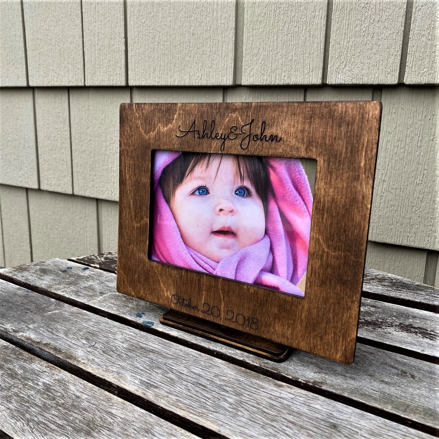 Personalized Frame Custom Engraved Wooden Picture Frame Gift Etsy
