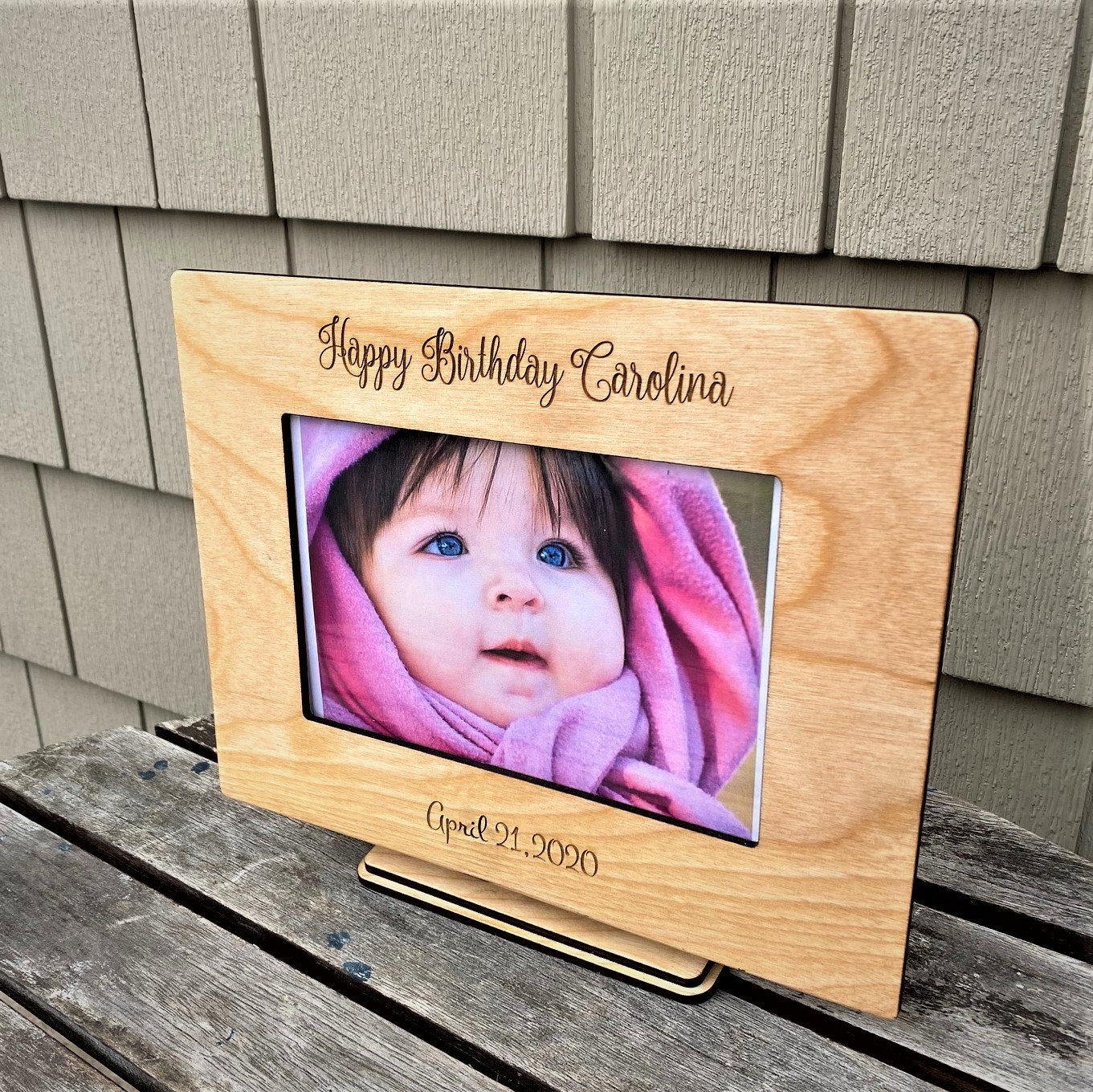 Personalized Frame Custom Engraved Wooden Picture Frame Gift Etsy