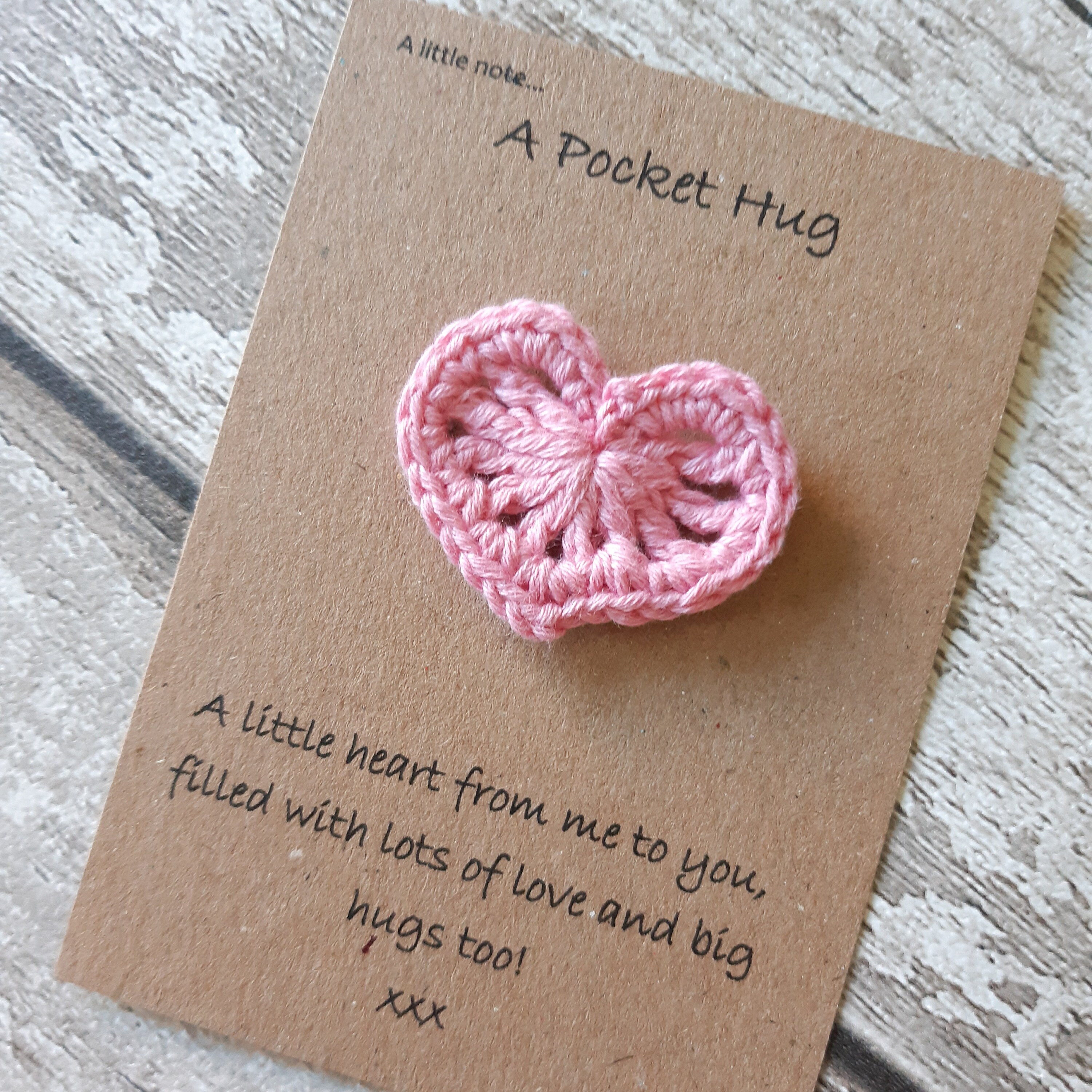Pocket Hug Heart Thoughtful Gift Crochet Hug Gift Etsy
