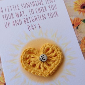 Cadeau câlin dans une poche prénom Sunshine, Je pense à vous, Cadeau attentionné, Ami spécial, Cadeau boîte aux lettres, Ici pour vous, Soutien