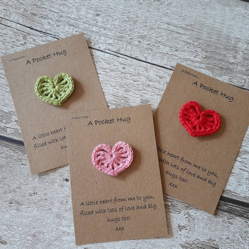 Pocket Hug Heart Thoughtful Gift Crochet Hug Gift Etsy