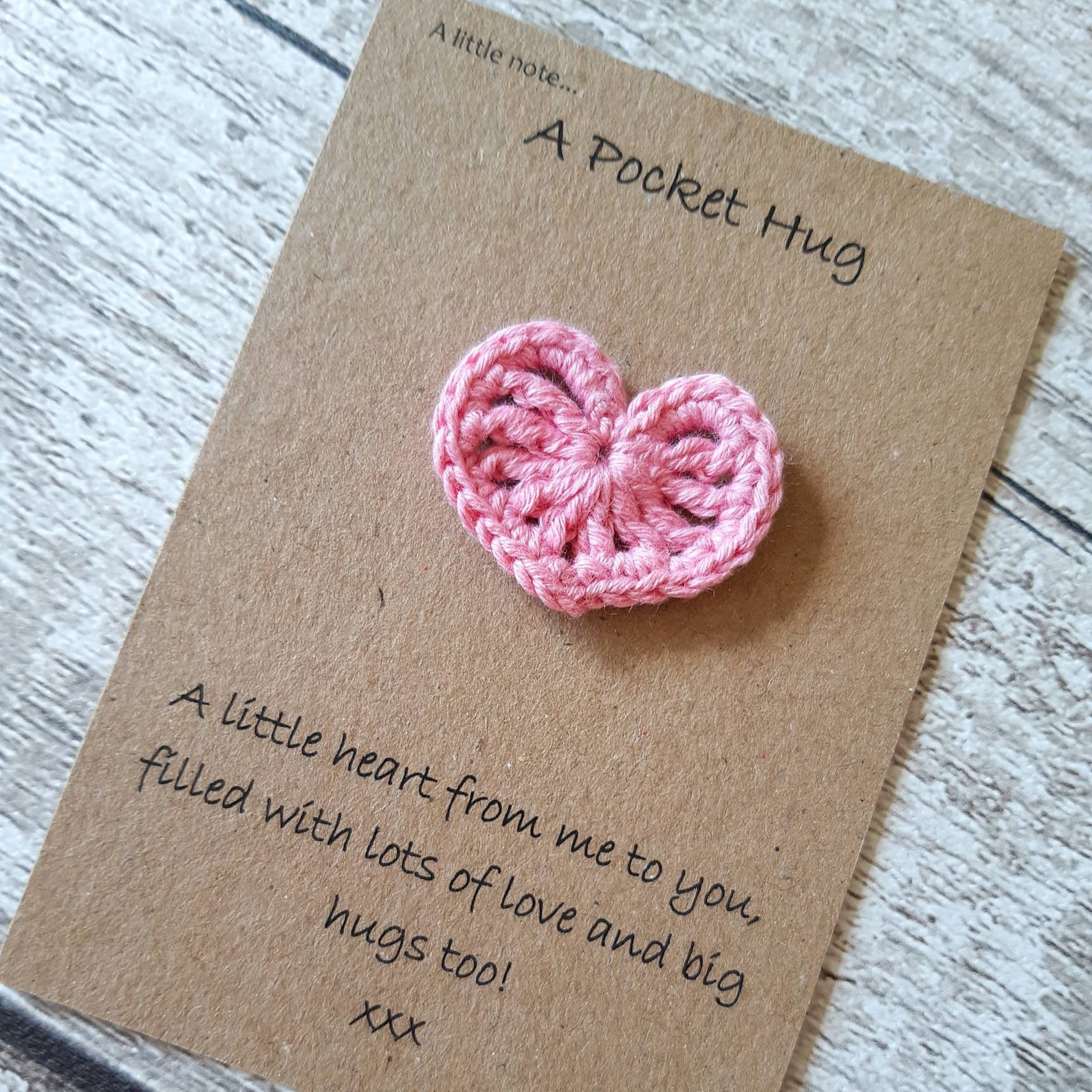 Pocket Hug Heart Thoughtful Gift Crochet Hug Gift Etsy Nederland