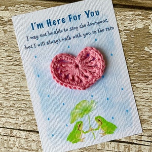 Souvenir Pocket Hug | là pour vous | Cadeau attentionné | Cadeau au crochet | temps difficiles | Sympathie | Aide en cas de maladie | Thème grenouille